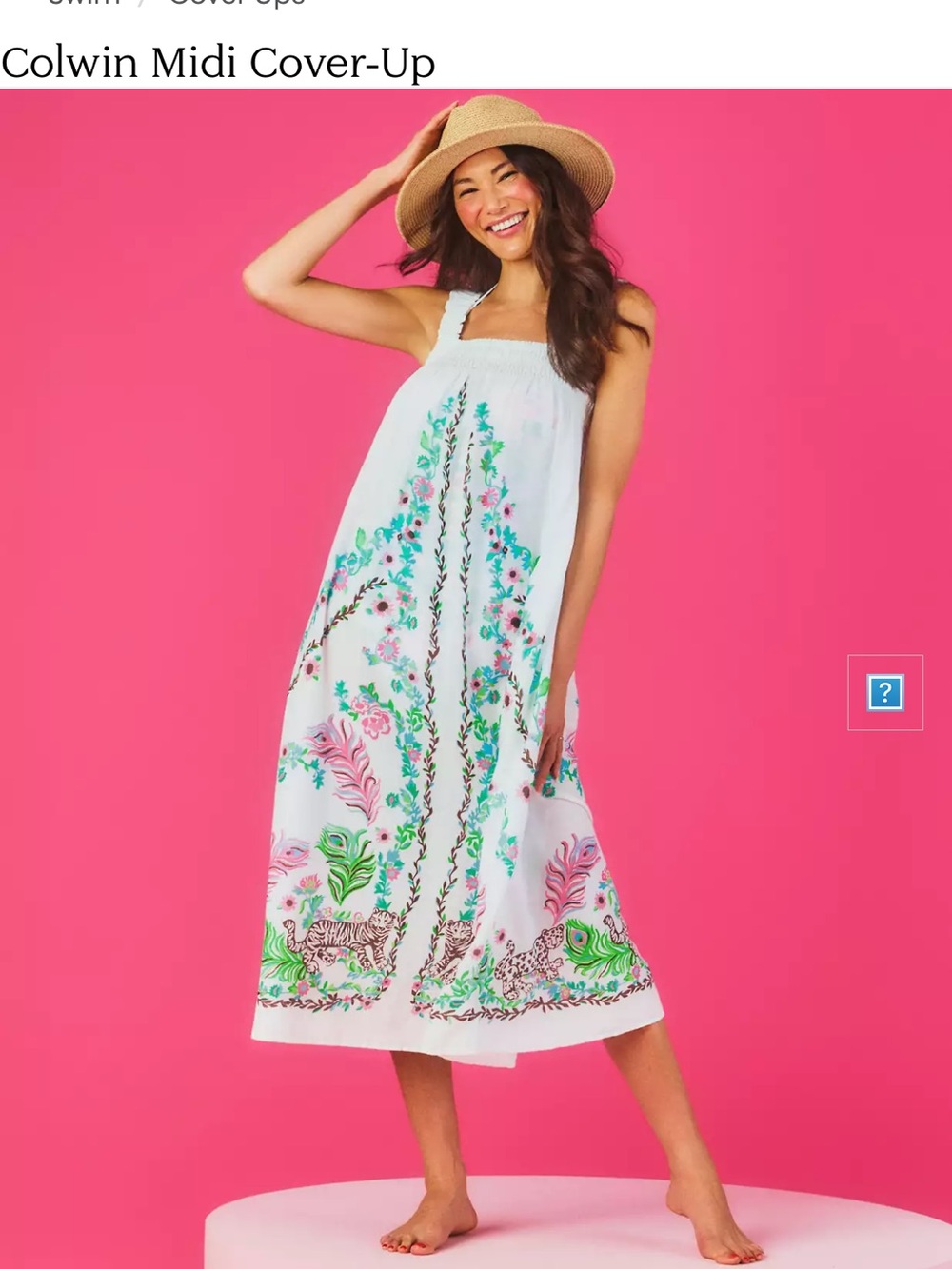 NWT Lily Pulitzer Colwin Midi Cover-Up Floral Dress